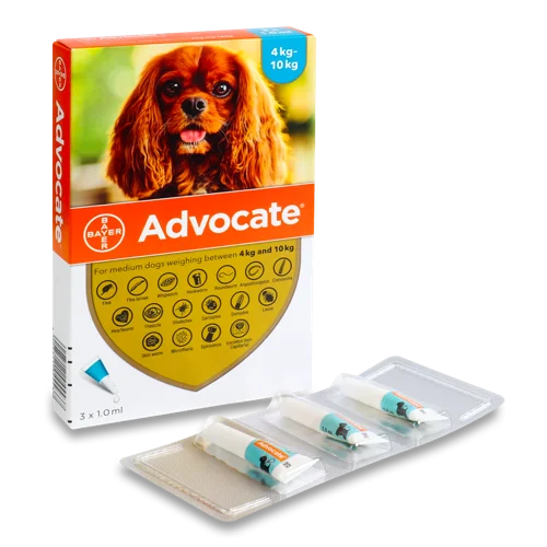 Спот-он Для Собак В/ґ, 4-10кг, Advocate Bayer, 3х1мл