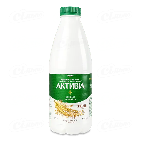Біфідойогурт Активіа 5 злаків питний 1,5% пл, 800г