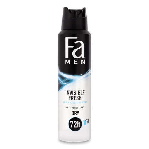 Антиперспірант Dry Invisible Fresh Fa Men, Дезодорант-антиперспірант, 150мл