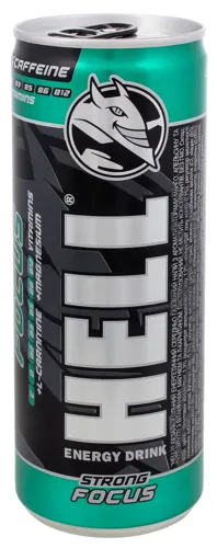 Напій безалкогольний енергетичний середньогазований Strong Focus Hell з/б 250мл