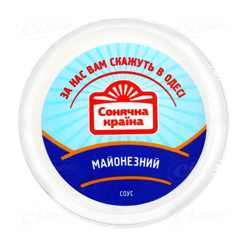 Соус Сонячна Країна майонезний 30% стакан, 180г