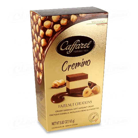 Цукерки Caffarel Cremino з кремом з фундуком молочний шоколад, 165г