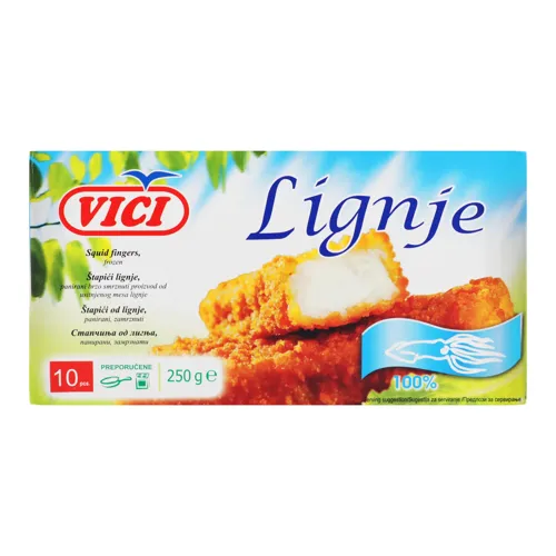Палочки кальмарові заморожені в паніровці Vici 250г