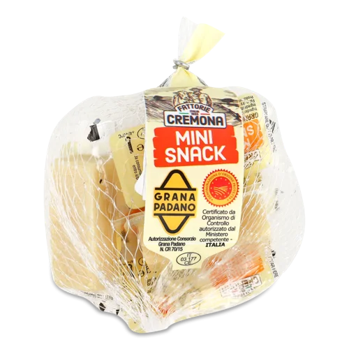 Сир Вищого Ґатунку Grana Padano Mini Snack, 5Х20Г, 100Г, Fat.Cremon