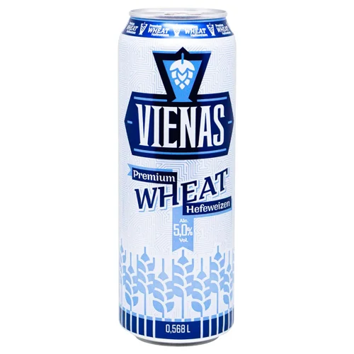 Пиво Vienas Premium Пшеничне світле 5% 0,568л
