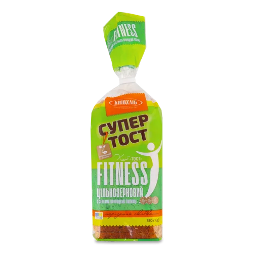 Хліб Нарізний Цільнозерновий З Зернами Пророщеної Пшениці Fitness Тост, м/у 350г
