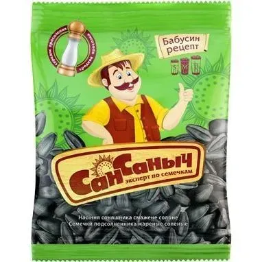 Насіння соняшника СанСанич Бабусин рецепт серед. просол, 80г