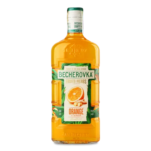 Лікер Апельсин-Імбир, 0.5л 20%, Becherovka, скляна банка