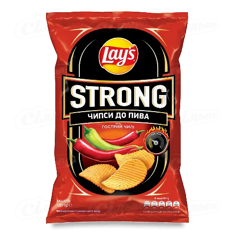 Чіпси Lay`s Strong картопляні зі смаком чилі та лайму 120г