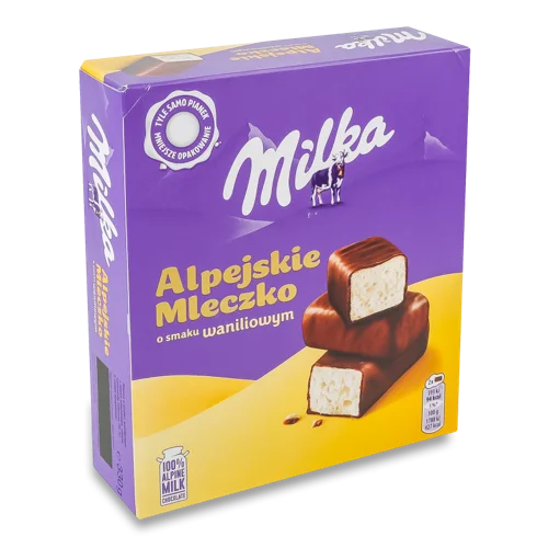 Цукерки Глазуровані Молочним Шоколадом З Збивним В Корпусом Ваніль, Milka, к/у, 330г