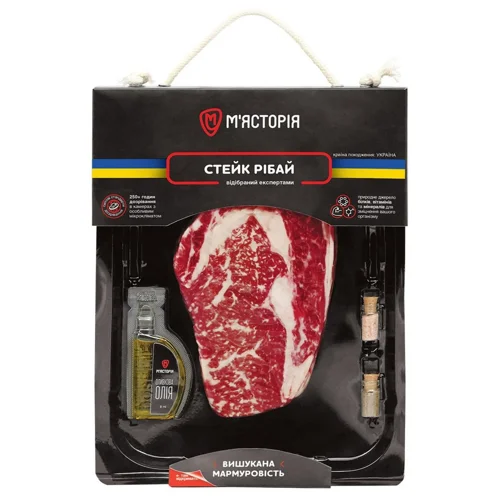 Стейк М'ясторія Рібай яловичий охолоджений ~350г
