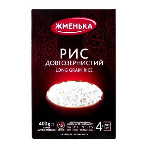 Рис шліфований довгозернистий Жменька к/у 4х100г