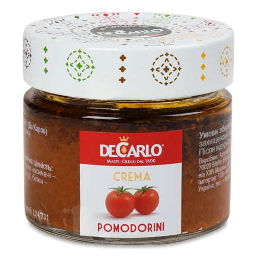 Крем-Брускетта DeCarlo Із Томатів Черрі, 200г