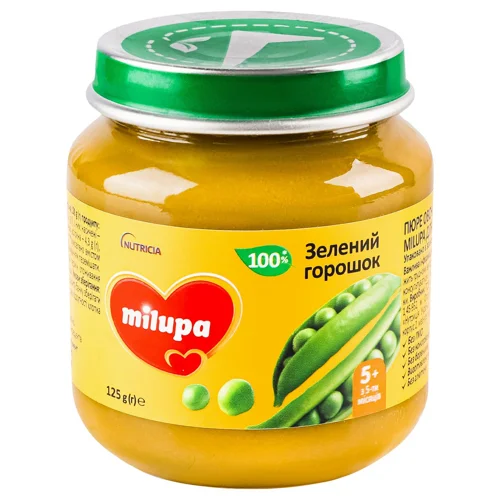Пюре Milupa Зелений горошок 125г