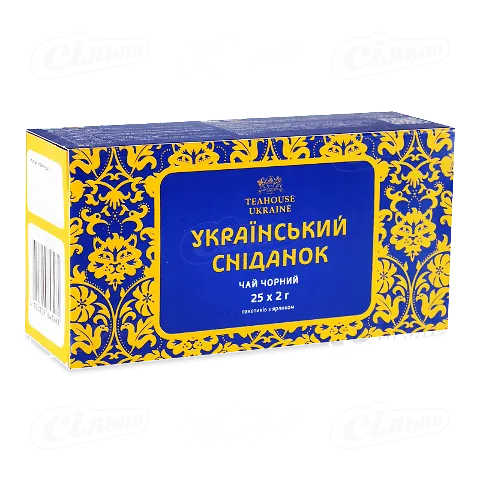 Чай Teahouse чорний Український сніданок 25 х 2г
