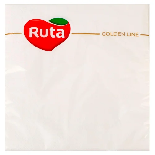Серветки Ruta Колор білі паперові 3-шарові 33*33см 20шт