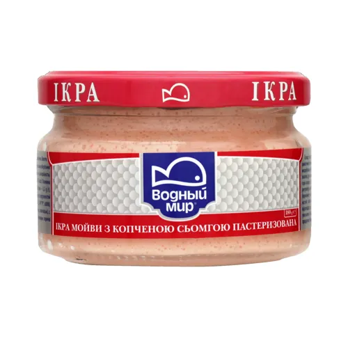 Ікра мойви з копченою сьомгою Водний Світ с/б 180г