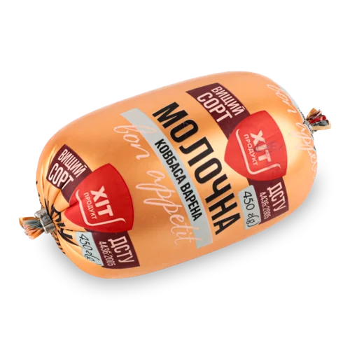 Ковбаса Варена Вищого Ґатунку Молочна Хіт Продукт, 0.45 кг