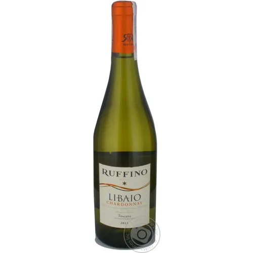 Вино Ruffino Libaio Chardonnay біле сухе 12.5% 0,75л