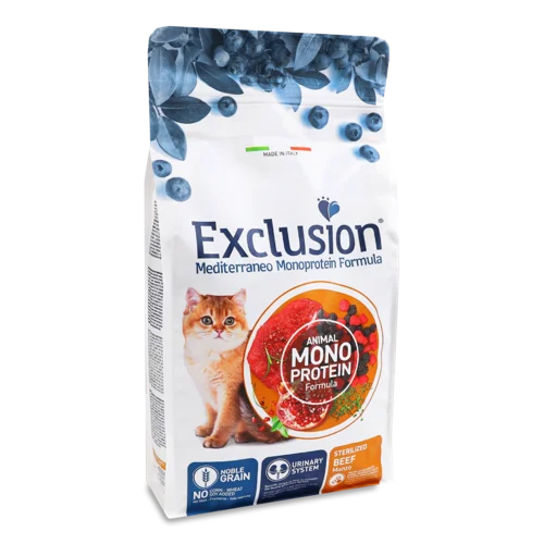 Корм Для Котів Exclusion Steriliz Beef Сухий, Вищого ґатунку, 1 кг