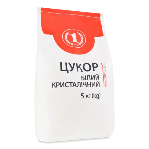 Цукор Білий Кристалічний Вищого Ґатунку ТМ '1', м/у 5 кг