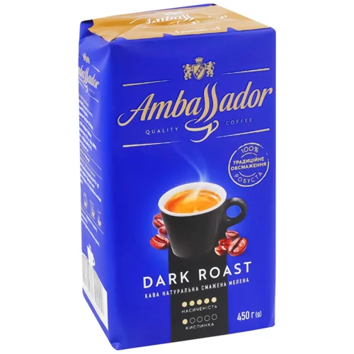 КАВА МЕЛ.AMBASSADOR DARKROAST 450Г
