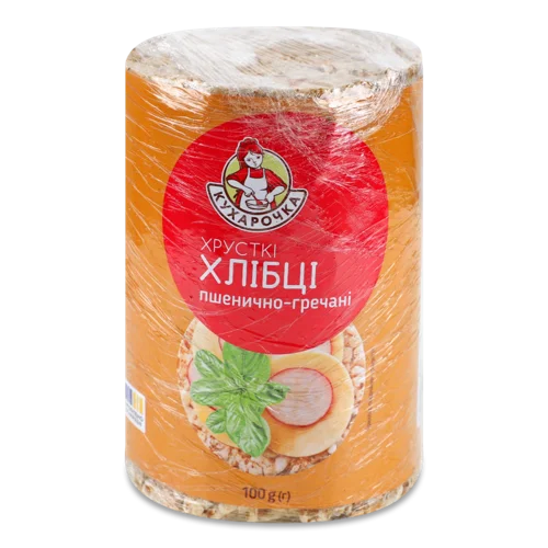 Хлібці Хрусткі Сухі Пшеничні/Гречані, 100 Г