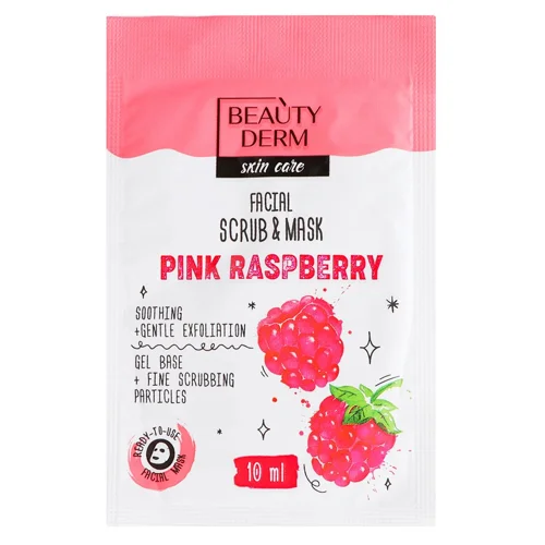 Маска-скраб для обличчя Beauty Derm Pink Raspberry 10мл