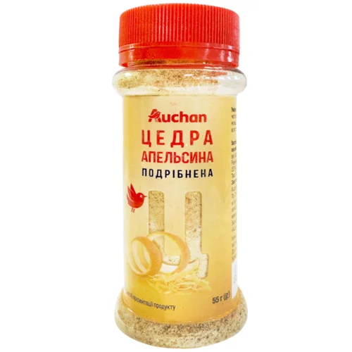 Цедра апельсина Auchan подрібнена 55г