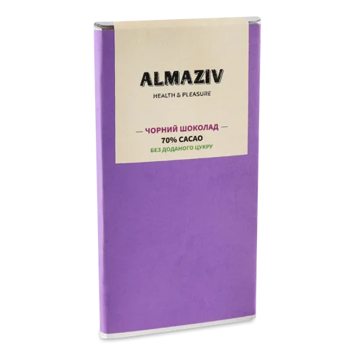 Шоколад Чорний 70% Вищого Ґатунку Almaziv, 80г