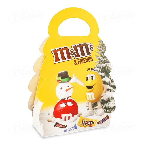 Набір новорічний M&M's & Friends Новорічна ялинка 106,5г