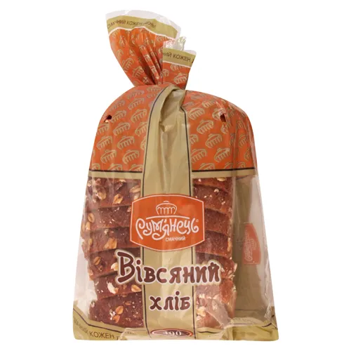 Хліб нарізний Вівсяний Рум'янець м/у 400г