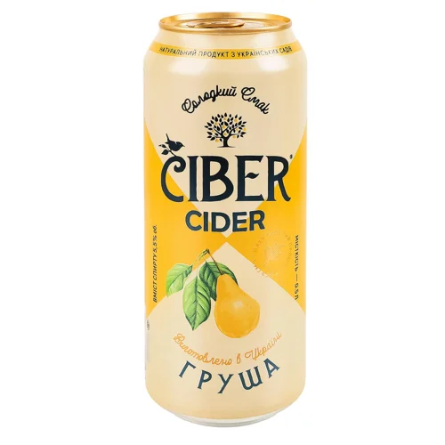 Сидр Ciber зі смаком груші 5,5% 0,5л