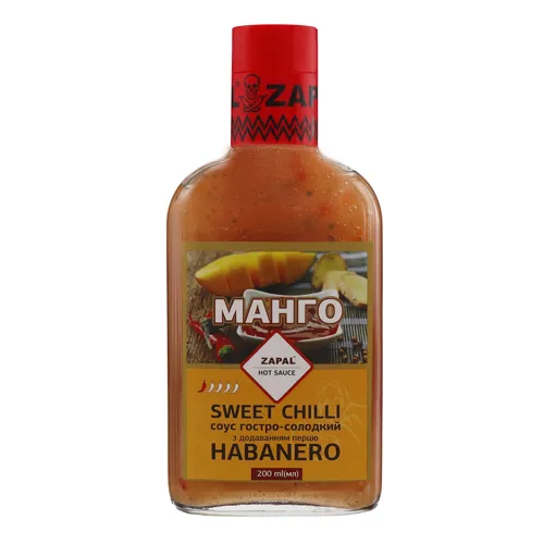 Соус гостро-солодкий з додаванням перцю Habanero Sweet Chilli Манго Zapal