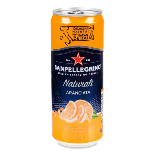 Напій соковий Sanpellegrino Aranciata газований з/б