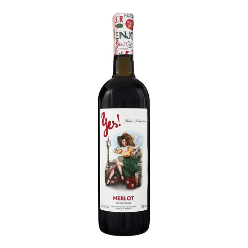Вино 0.75л 13.5% червоне сухе Merlot Yes!