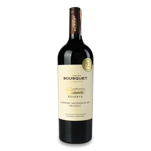 Вино Червоне Сухе Каберне Совіньйон Резерв Domaine Bousquet 0.75л 14.5% к/у