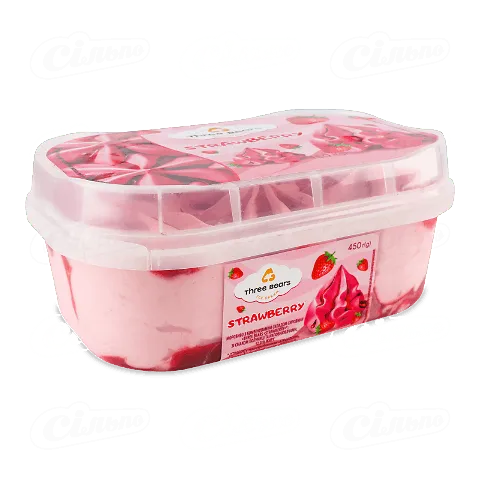 Морозиво Три ведмеді полуниця 12%, 450г