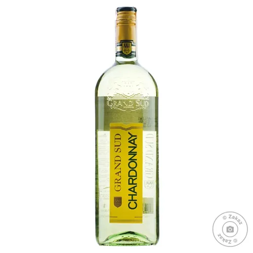 Вино Grand Sud Chardonnay біле сухе 12,5% 1л