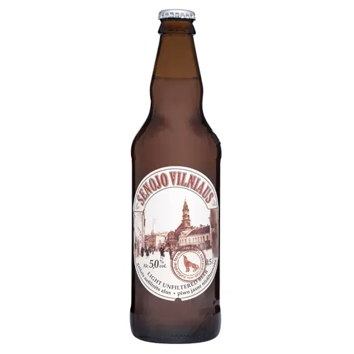 Пиво Senojo Vilniaus Light Unfiltered світле нефільтроване 5% 0,5l