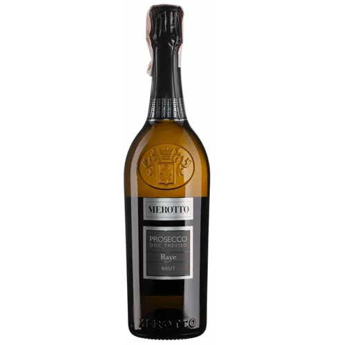 Вино ігристе Merotto Raye Prosecco Brut, біле, брют, DOC, 11%, 0,75л
