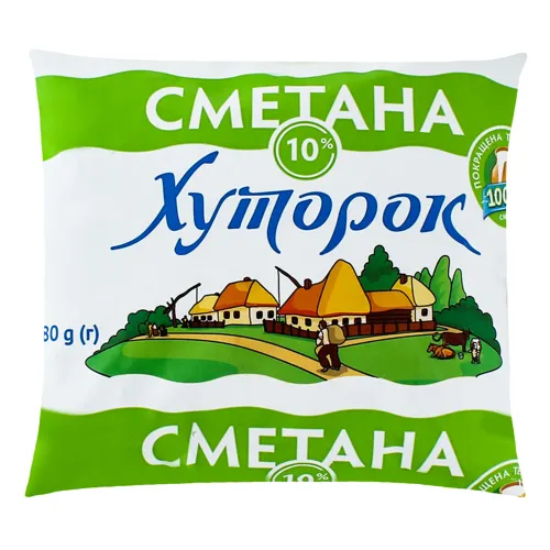 Сметана 10% Хуторок м/у 380г