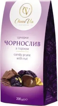 Цукерки Chocco Via Чорнослив з горіхом 200г