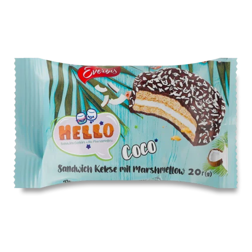 Печиво Затяжне Глазуроване З Кокосом, в/ґ, 20г