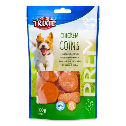 Ласощі Для Собак Курячі Монетки Premio Trixie В/ґ, 100г