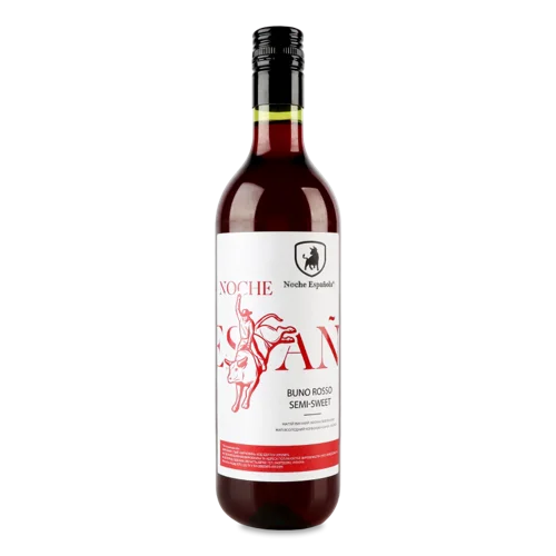 Вино Червоне Напівсолодке Ароматизоване Buno Noche Espanola, в/ґ, 0.75л, 8-8.5%