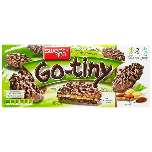 Печиво Sweet Plus Go-Tiny з молочним кремом та арахісом 130г