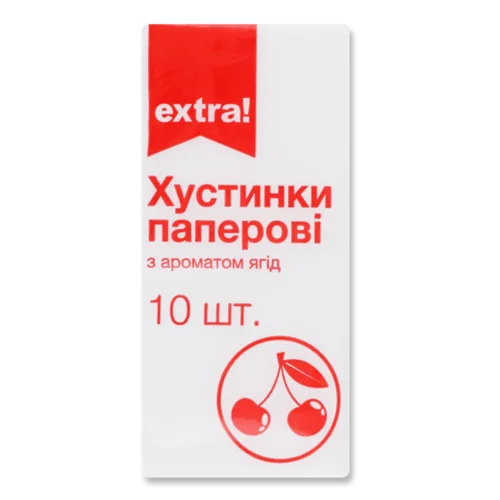 Хустинки паперові Extra! з ароматом ягід