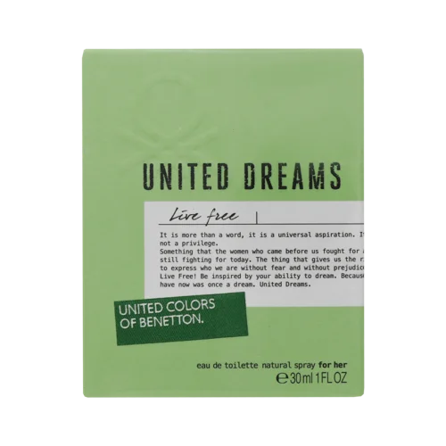 Парфумерія Benetton United Dreams Live Free Жін. Вода 30мл