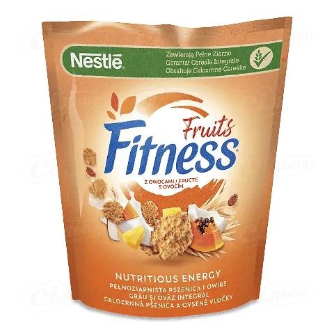 Пластівці Nestle Fitness Fruits з цільної пшениці, 225г